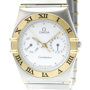 OMEGA Constellation 18K Gold Steel Quartz Mens Watch 396.1070 Polished